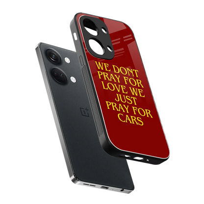 Pray For Cars sleek oneplus nord 3 cover with tempered glass back and TPU edges