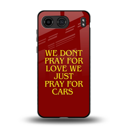 Pray For Cars back phone cover | glass case for oneplus nord 4