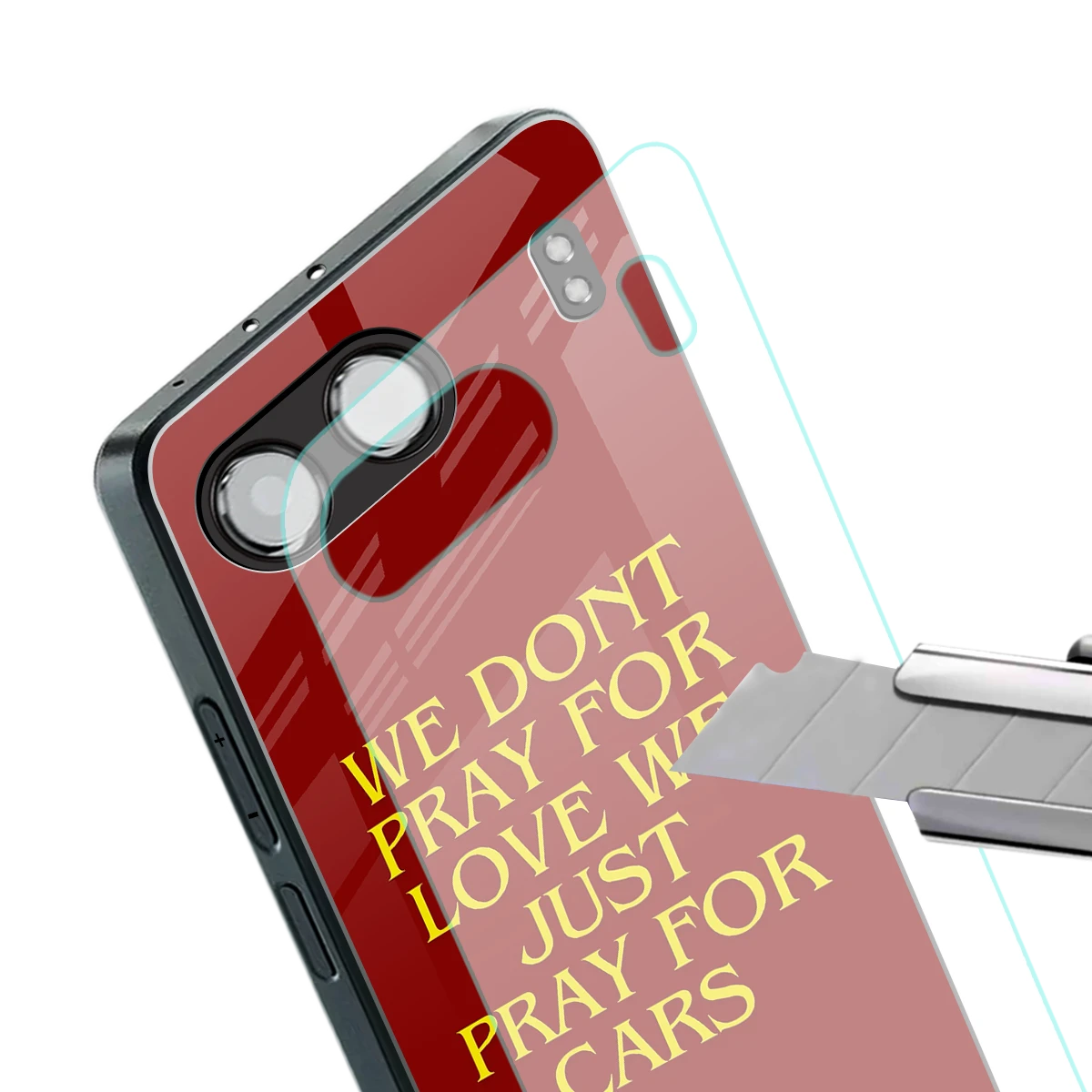 Pray For Cars stylish phone case for oneplus nord 4 | glossy glass and slim fit