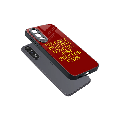 Pray For Cars sleek oneplus nord 5 cover with tempered glass back and TPU edges