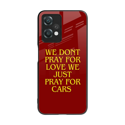 Pray For Cars back phone cover | glass case for oneplus nord ce 2 lite