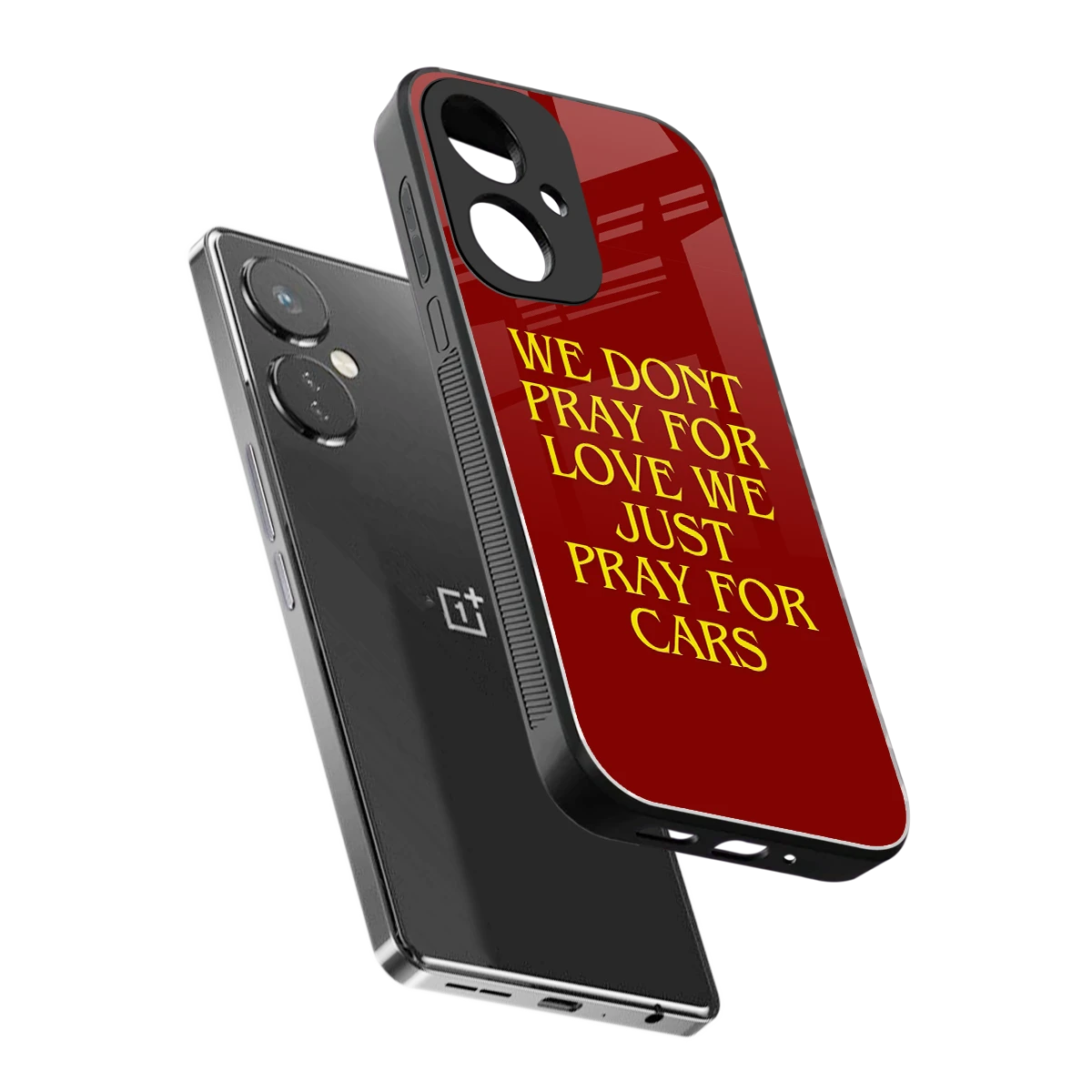 Pray For Cars sleek oneplus nord ce 3 cover with tempered glass back and TPU edges