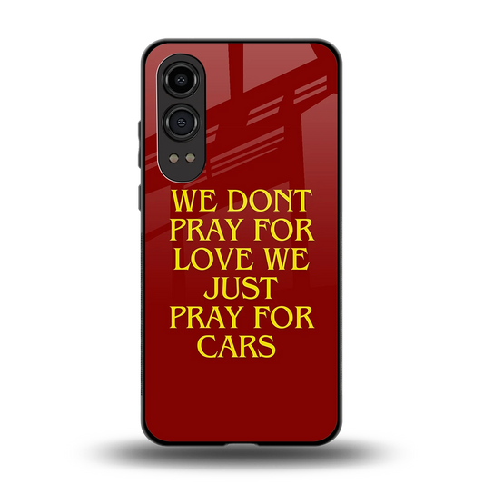 Pray For Cars back phone cover | glass case for oneplus nord ce 4 lite