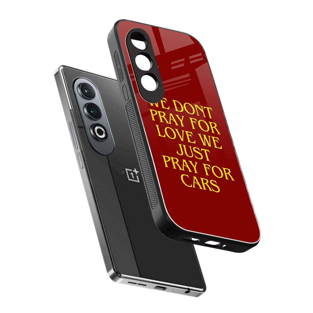 Pray For Cars sleek oneplus nord ce 4 cover with tempered glass back and TPU edges