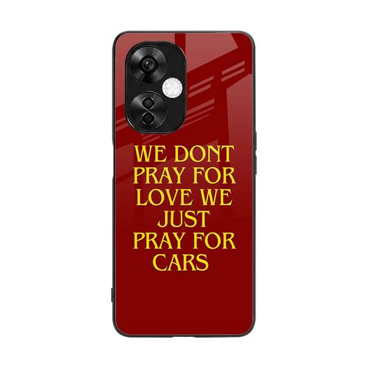 Pray For Cars back phone cover | glass case for oneplus nord ce 3 lite