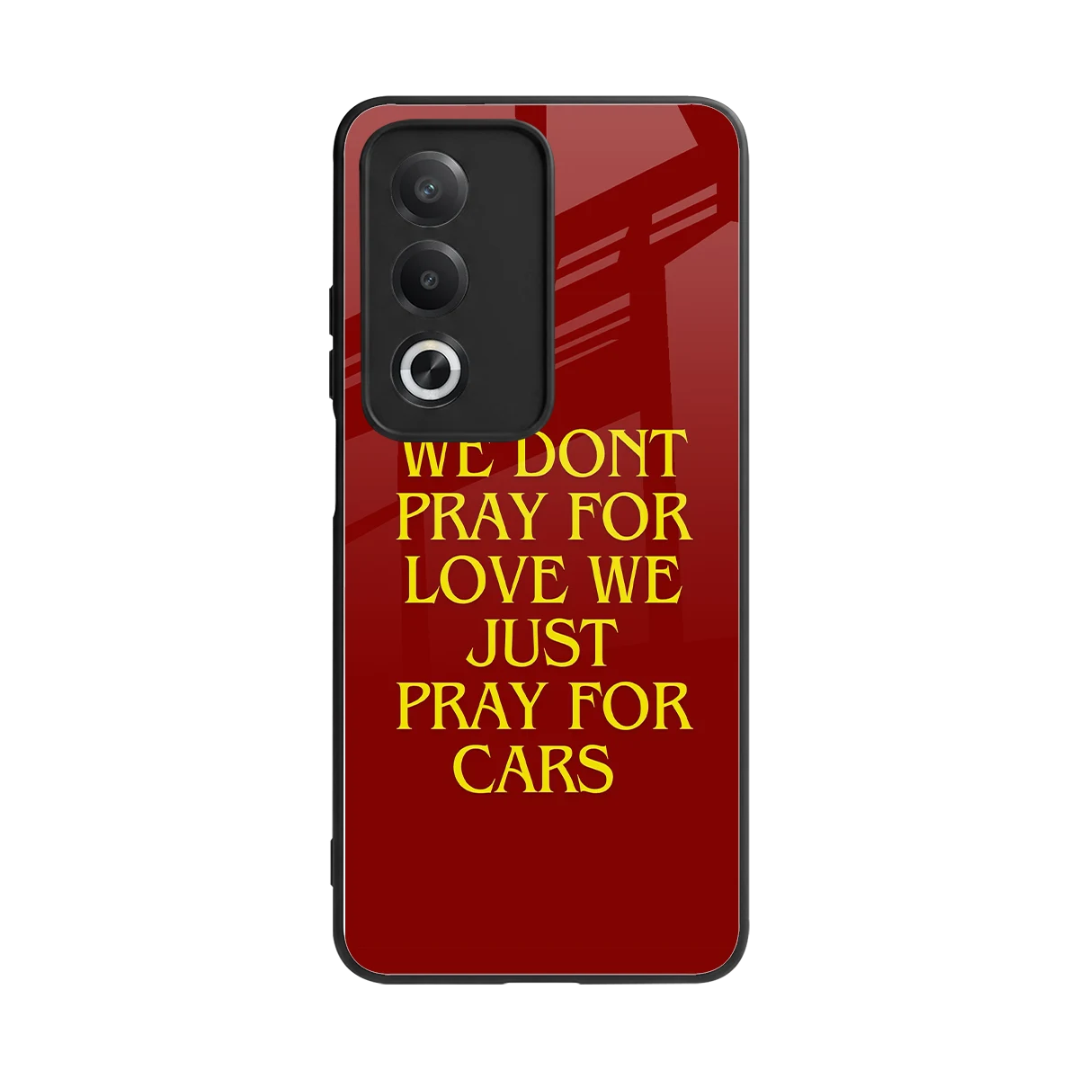 Pray For Cars back phone cover | glass case for oppo a3 pro