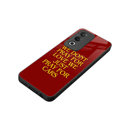 Pray For Cars stylish phone case for oppo a3 pro | glossy glass and slim fit