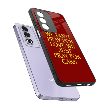 Pray For Cars sleek oppo a3 pro cover with tempered glass back and TPU edges