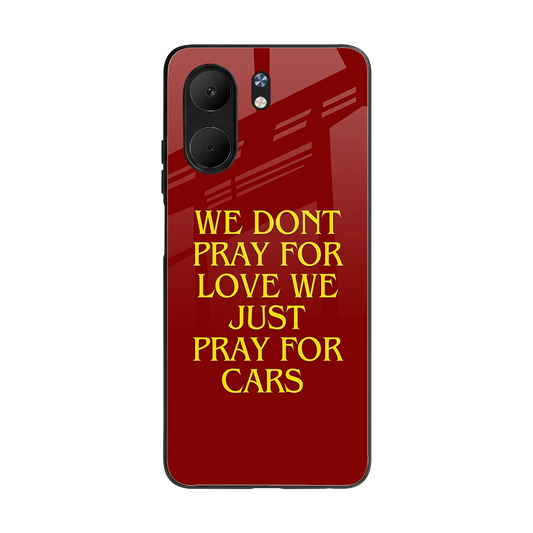 Pray For Cars back phone cover | glass case for oppo a5x 5g