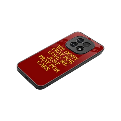 Pray For Cars stylish phone case for oppo f29 5g | glossy glass and slim fit
