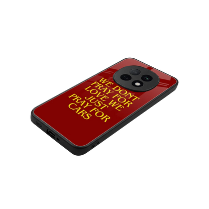 Pray For Cars stylish phone case for oppo f29 pro 5g | glossy glass and slim fit