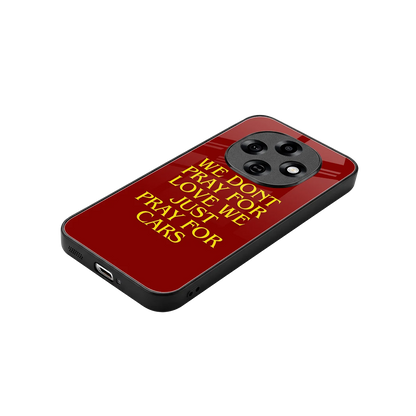 Pray For Cars stylish phone case for oppo f31 pro 5g | glossy glass and slim fit