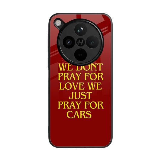 Pray For Cars back phone cover | glass case for oppo find x8