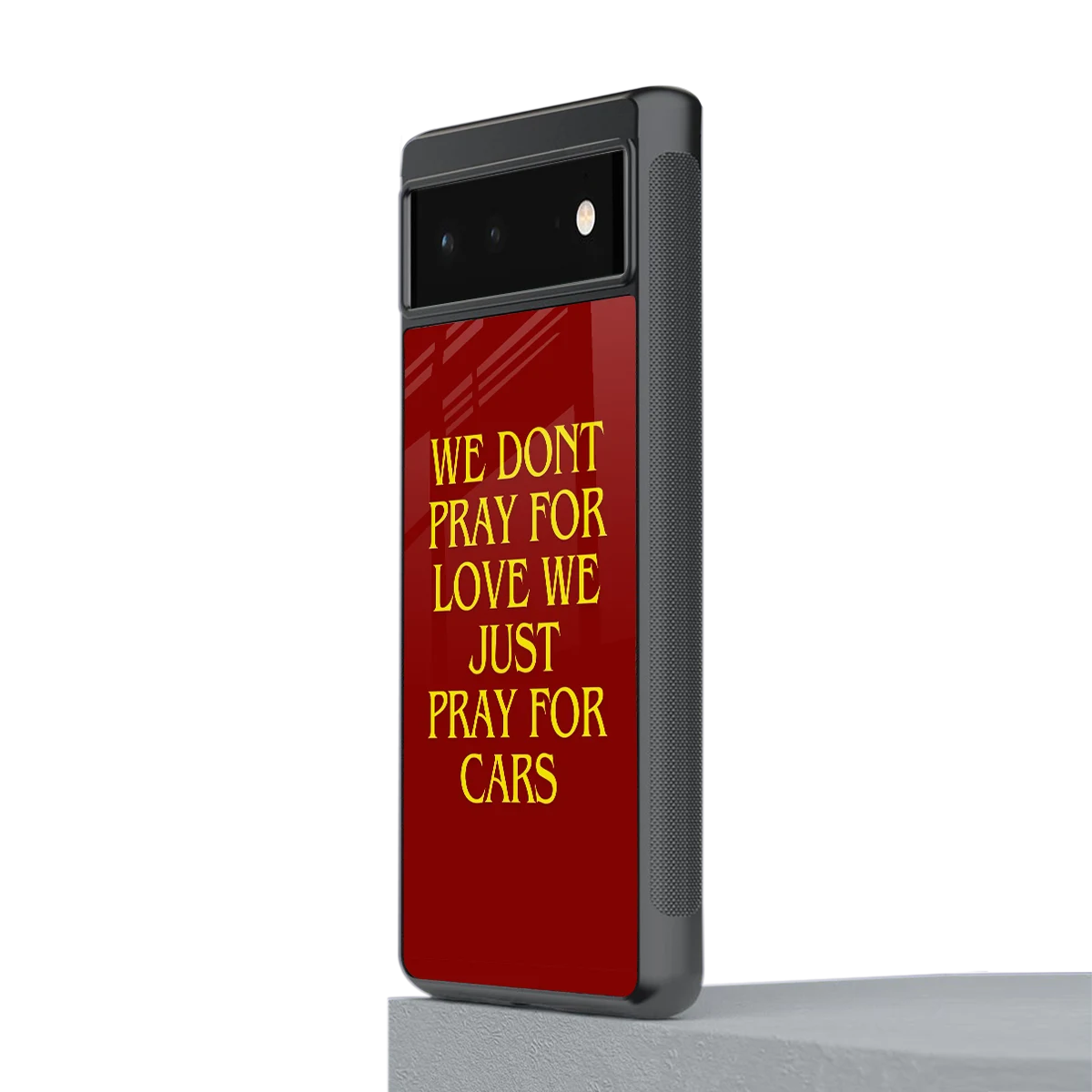 Pray For Cars stylish phone case for google pixel 6 | glossy glass and slim fit