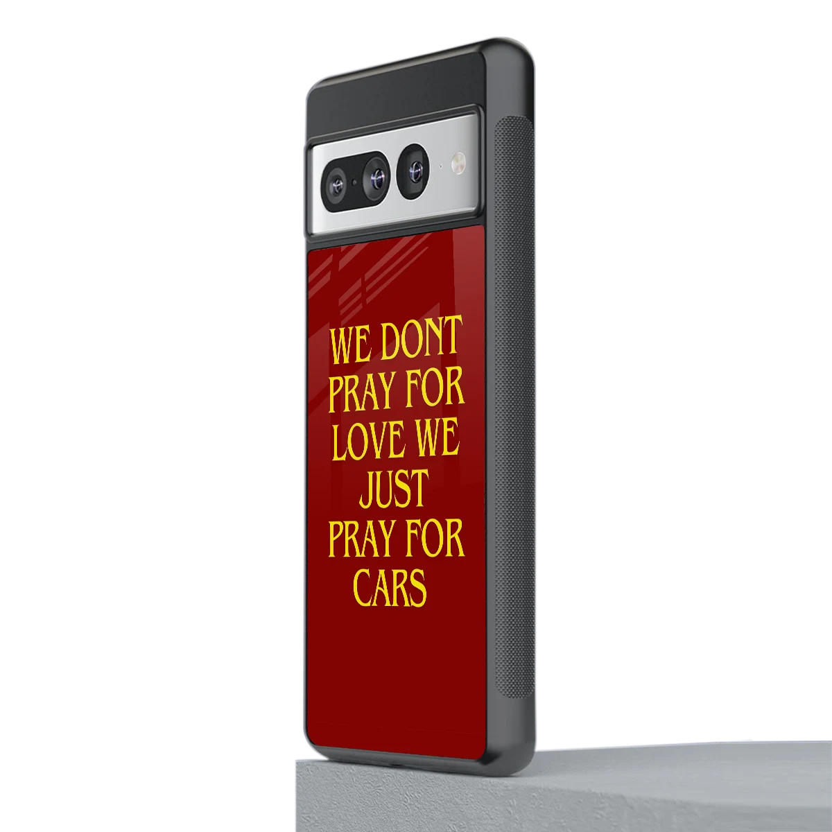Pray For Cars stylish phone case for google pixel 7 pro | glossy glass and slim fit
