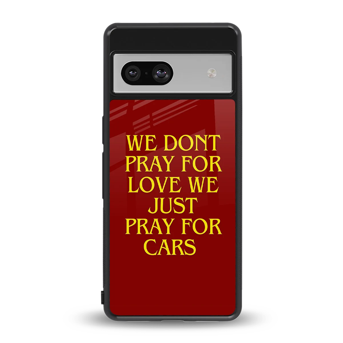 Pray For Cars back phone cover | glass case for google pixel 7a