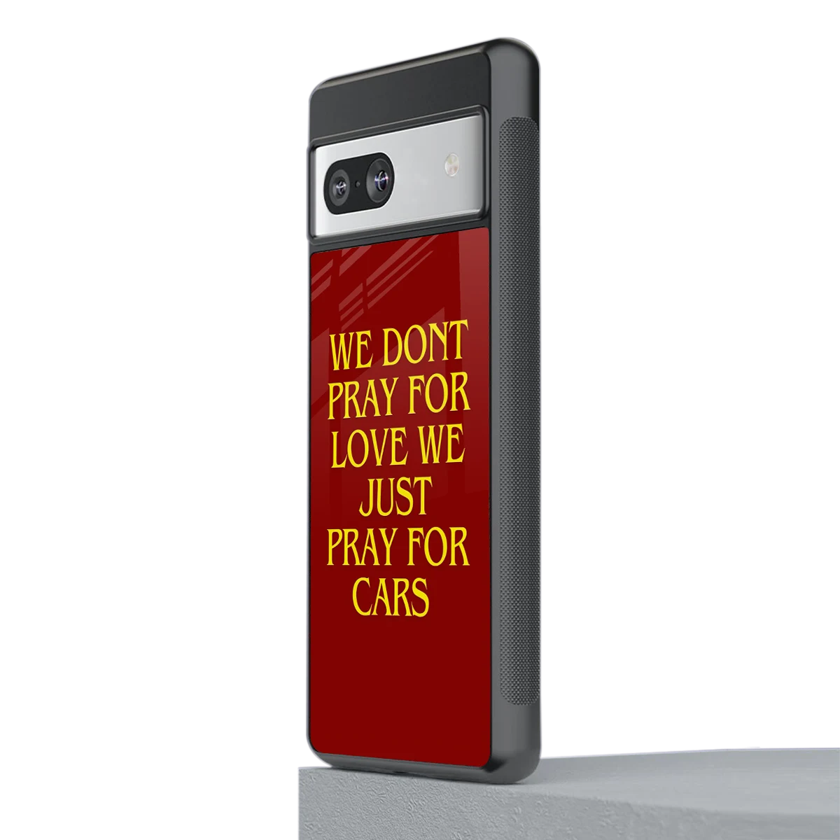 Pray For Cars stylish phone case for google pixel 7a | glossy glass and slim fit