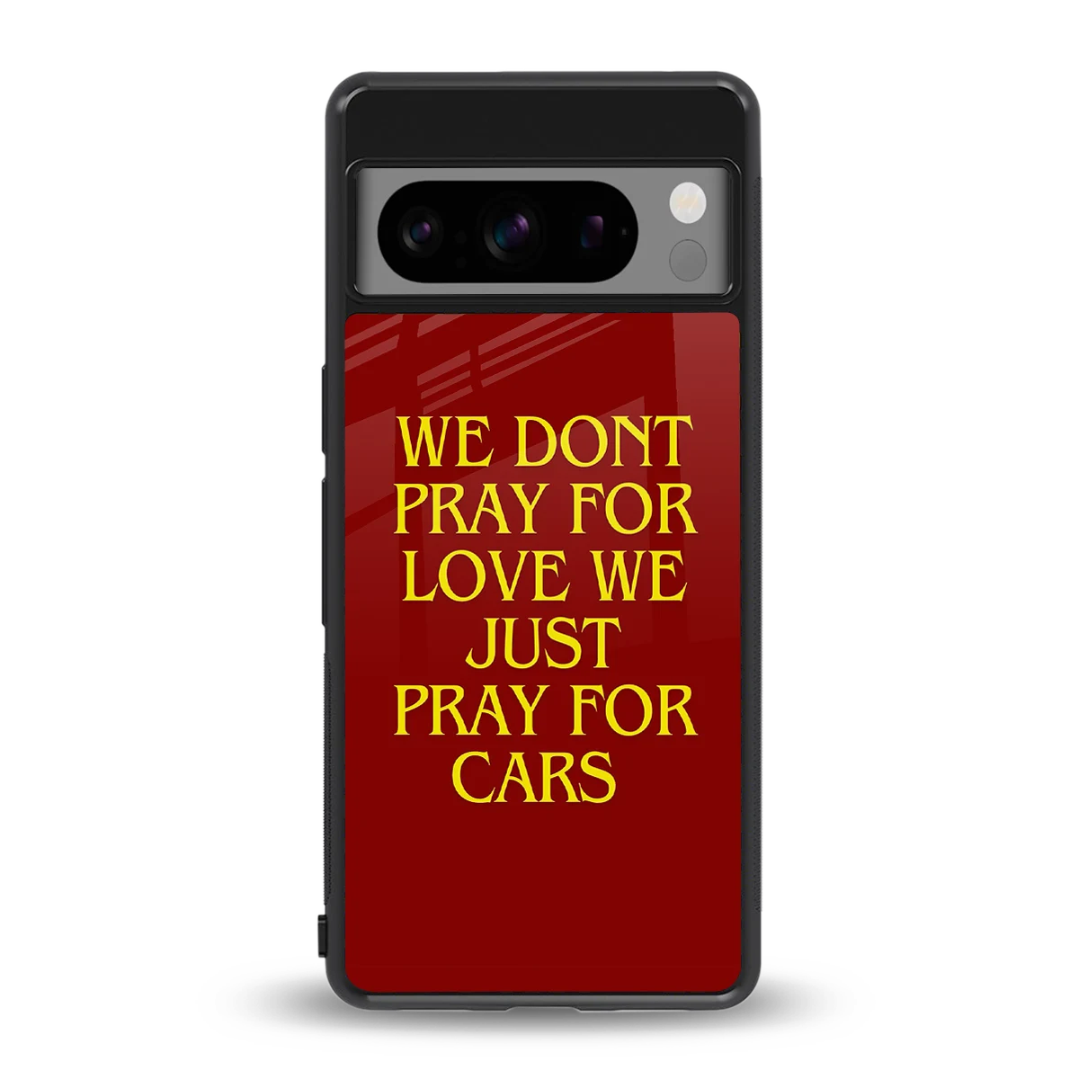 Pray For Cars back phone cover | glass case for google pixel 8 pro