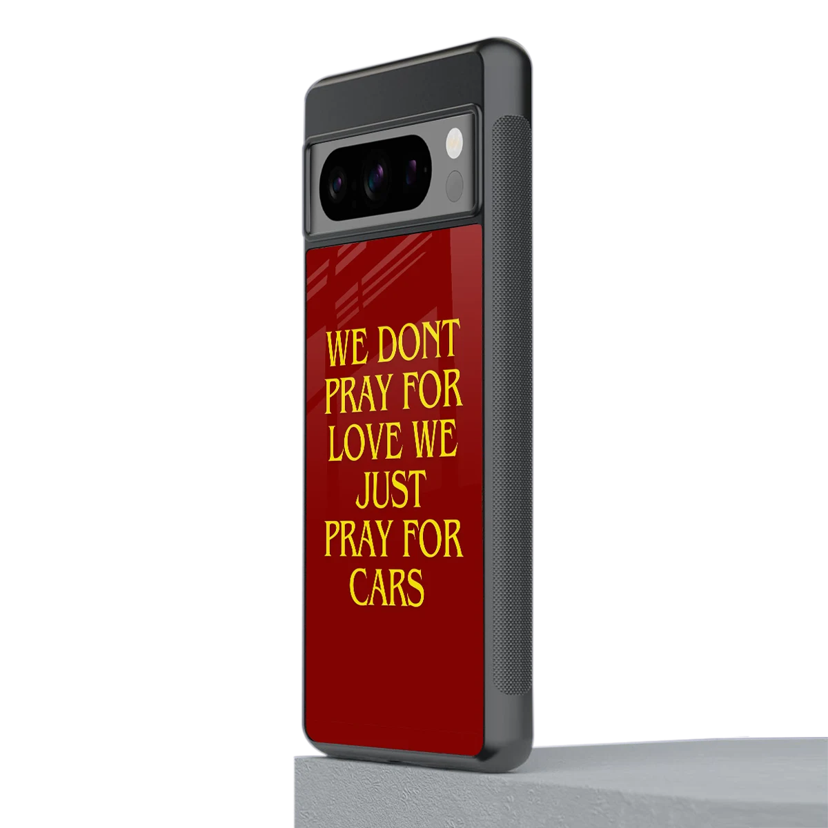 Pray For Cars stylish phone case for google pixel 8 pro | glossy glass and slim fit