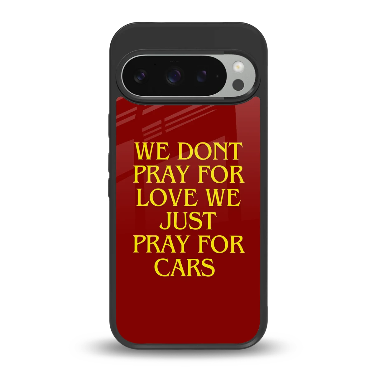 Pray For Cars back phone cover | glass case for google pixel 9 pro