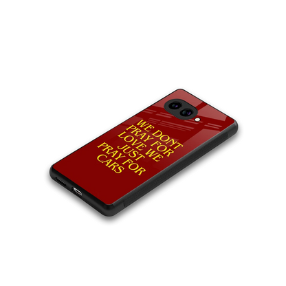 Pray For Cars stylish phone case for google pixel 10a | glossy glass and slim fit