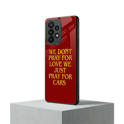 Pray For Cars samsung galaxy a23 mobile cover | shockproof glass phone case