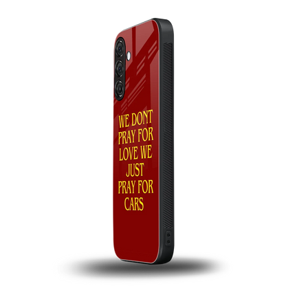Pray For Cars samsung galaxy m36 5g mobile cover | shockproof glass phone case