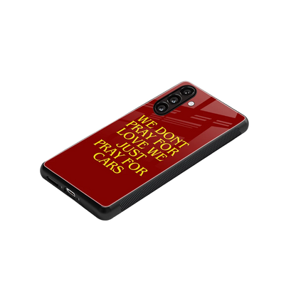 Pray For Cars stylish phone case for samsung galaxy a55 5g | glossy glass and slim fit
