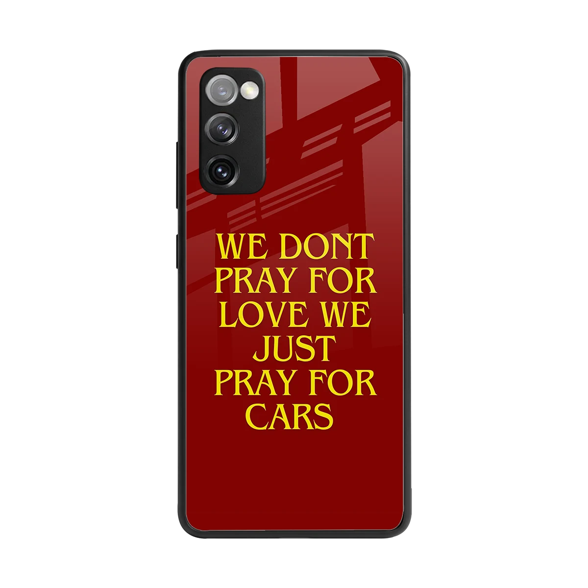 Pray For Cars back phone cover | glass case for samsung galaxy s20 fe