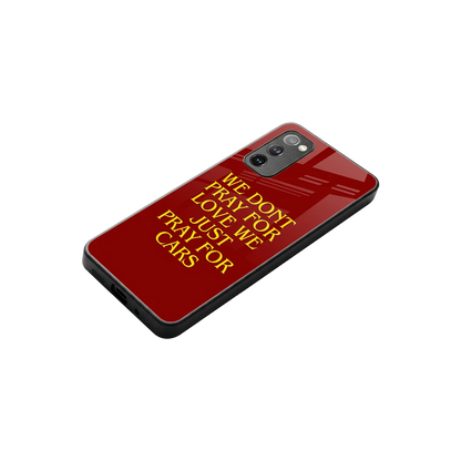 Pray For Cars stylish phone case for samsung galaxy s20 fe | glossy glass and slim fit