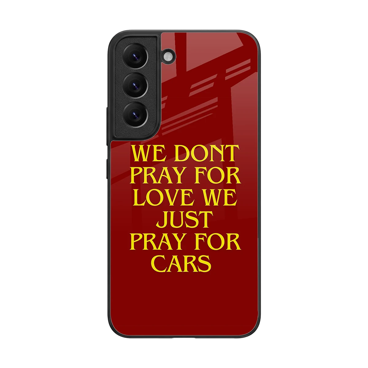 Pray For Cars back phone cover | glass case for samsung galaxy s22