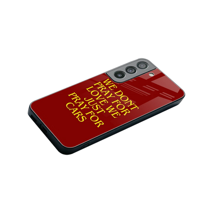 Pray For Cars stylish phone case for samsung galaxy s22 | glossy glass and slim fit
