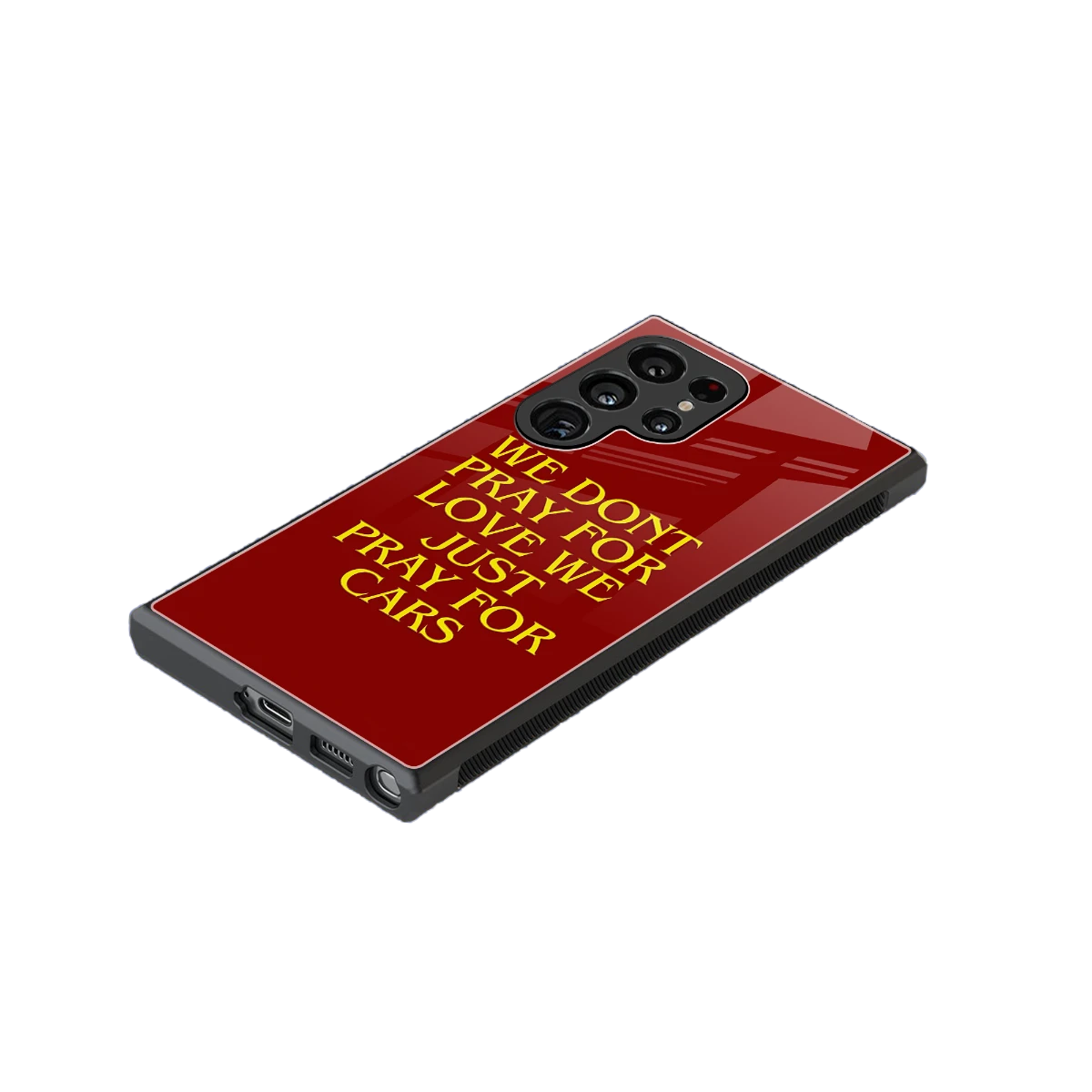 Pray For Cars stylish phone case for samsung galaxy s24 ultra | glossy glass and slim fit