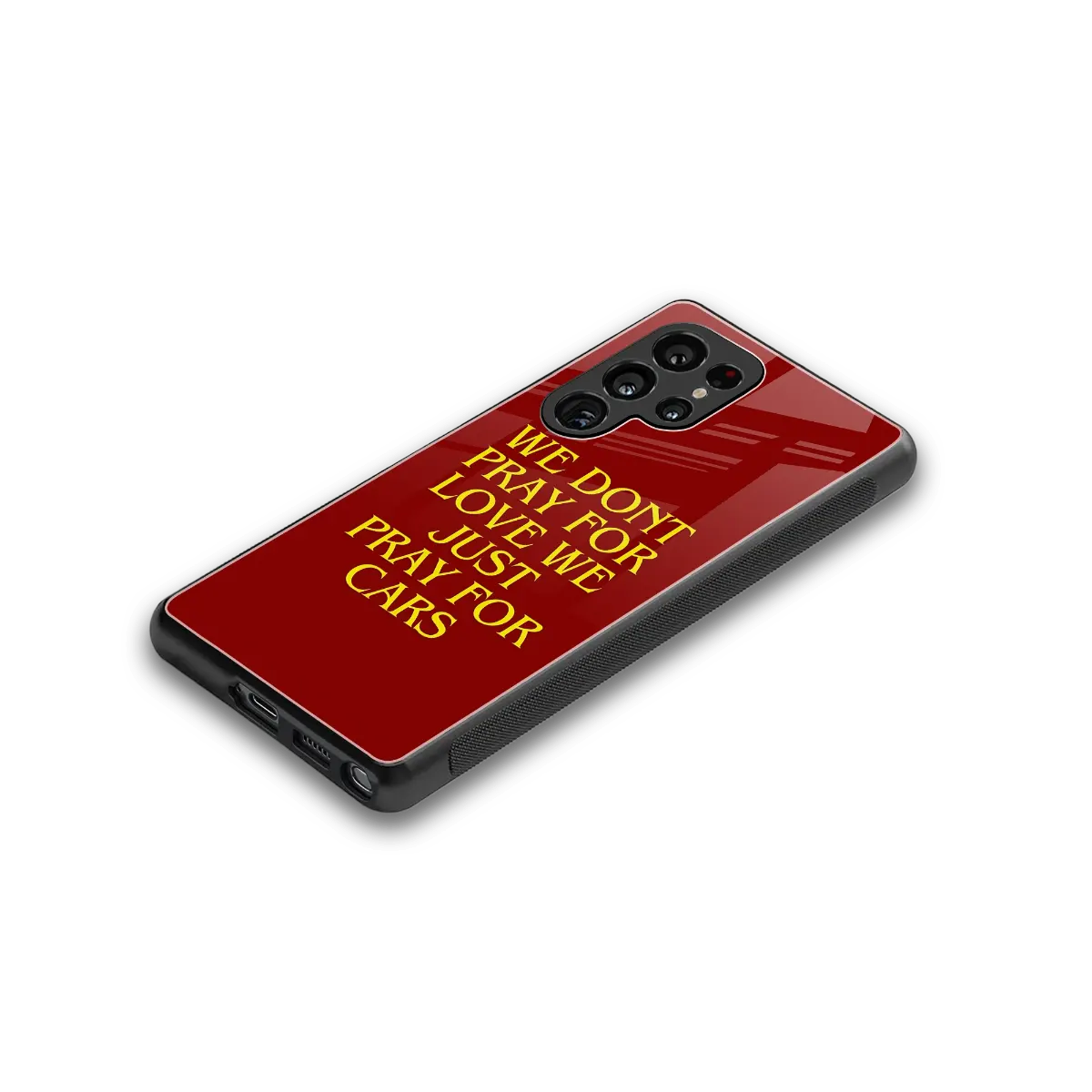Pray For Cars stylish phone case for samsung galaxy s25 ultra | glossy glass and slim fit