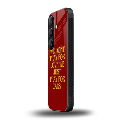 Pray For Cars samsung galaxy s24 mobile cover | shockproof glass phone case