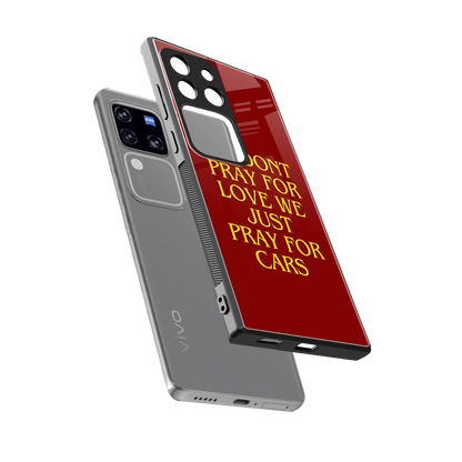 Pray For Cars sleekvivo v30 pro cover with tempered glass back and TPU edges