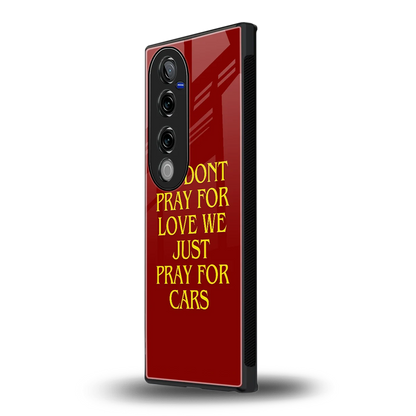 Pray For Cars vivo v40 pro mobile cover | shockproof glass phone case