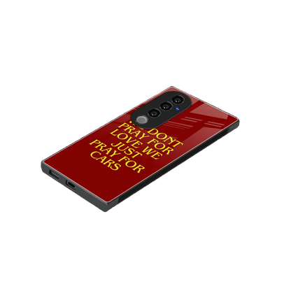 Pray For Cars stylish phone case for vivo v40 pro | glossy glass and slim fit