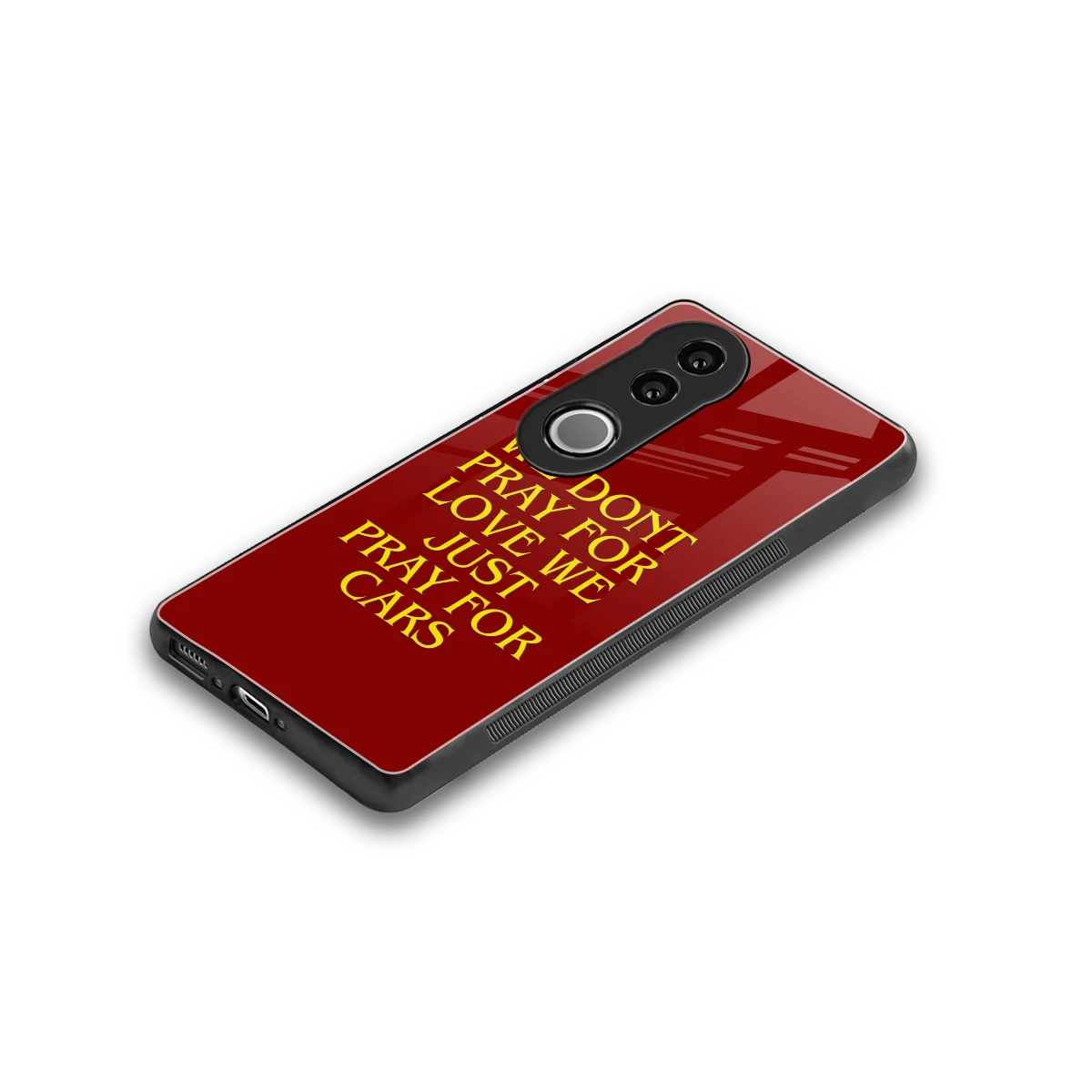 Pray For Cars stylish phone case for vivo v50 | glossy glass and slim fit