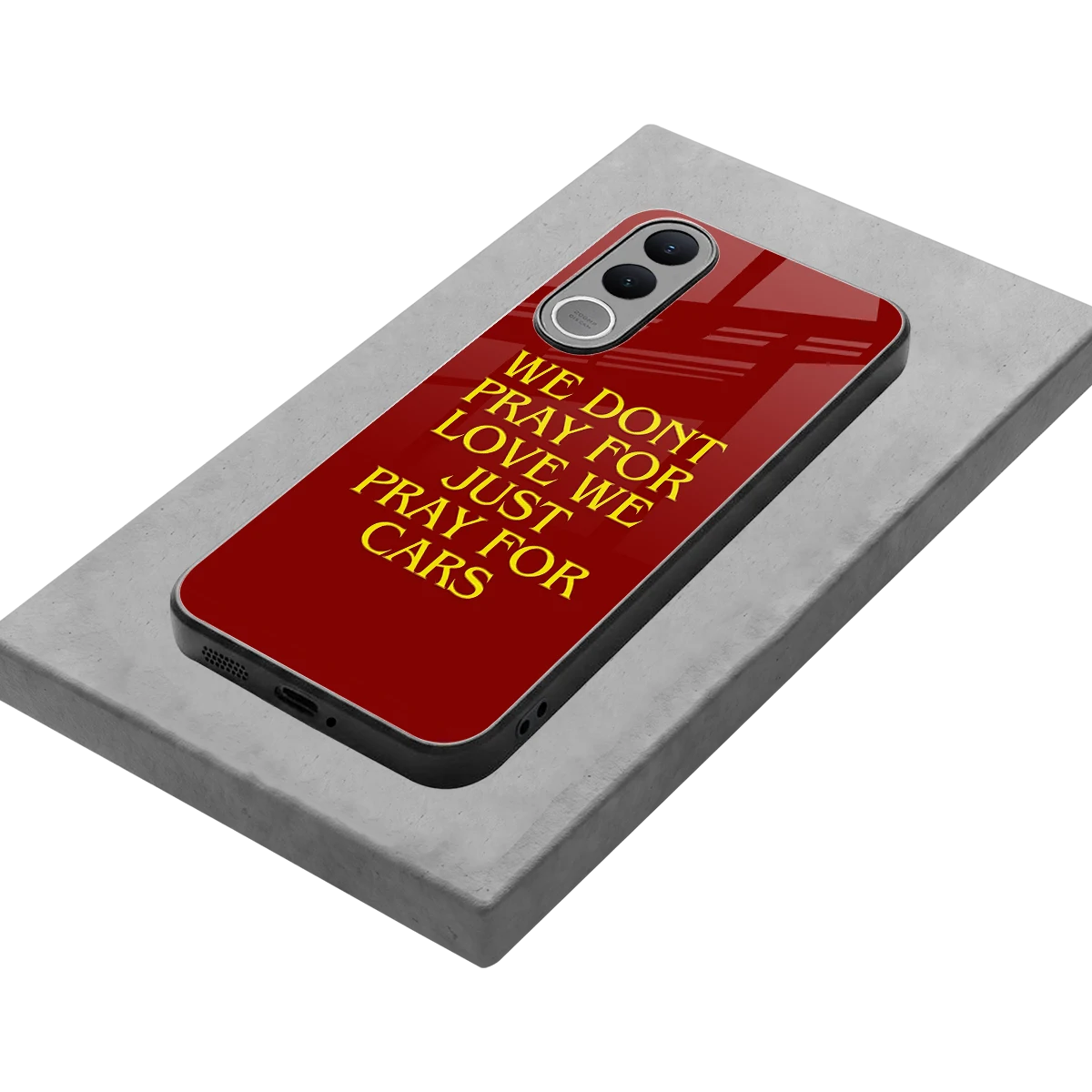 Pray For Cars stylish phone case for vivo v70 fe | glossy glass and slim fit