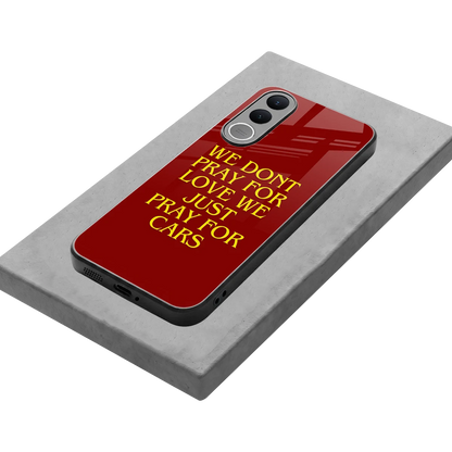 Pray For Cars stylish phone case for vivo v70 fe | glossy glass and slim fit