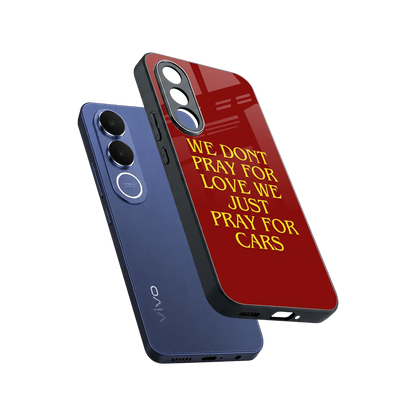 Pray For Cars sleek vivo v70 fe cover with tempered glass back and TPU edges