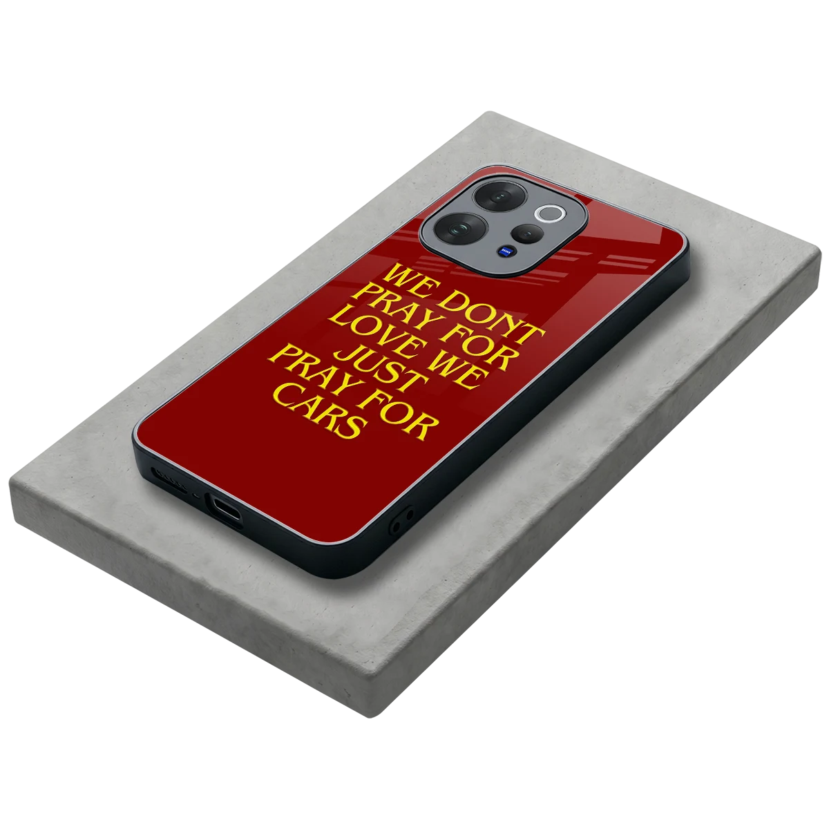 Pray For Cars stylish phone case for vivo v70 elite | glossy glass and slim fit