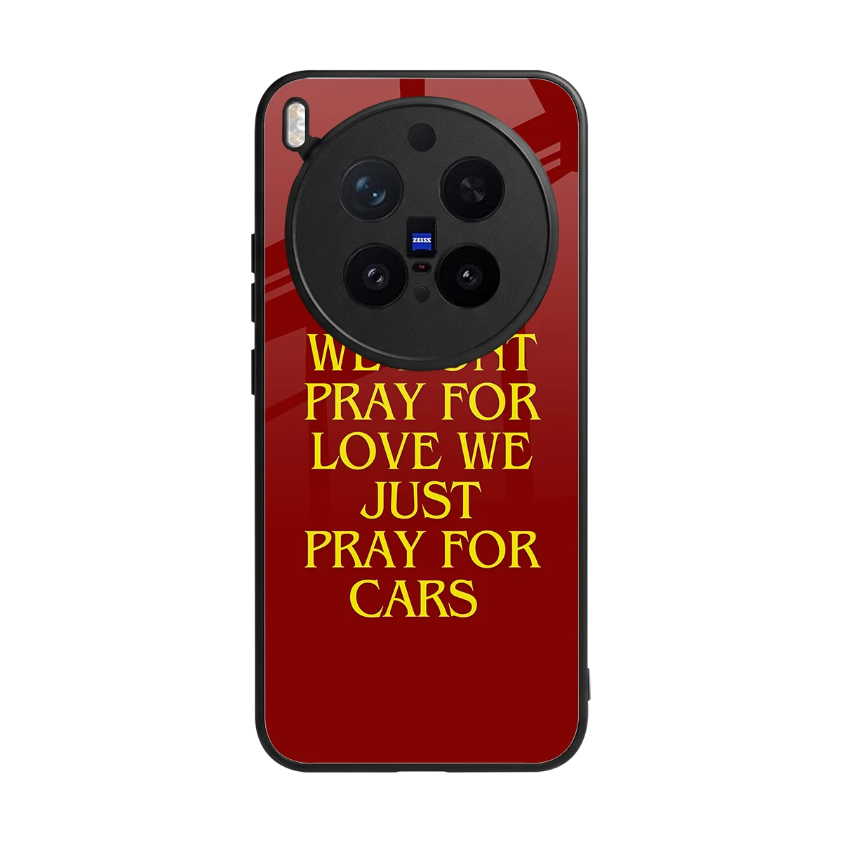 Pray For Cars back phone cover | glass case for vivo x300 pro