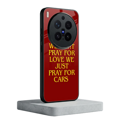 Pray For Cars vivo x300 pro mobile cover | shockproof glass phone case