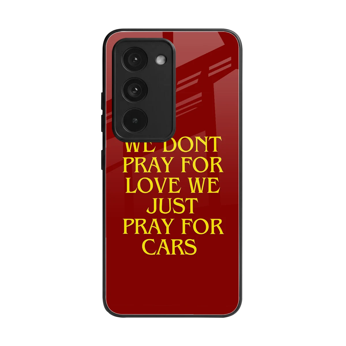 Pray For Cars back phone cover | glass case for redmi 15 5g