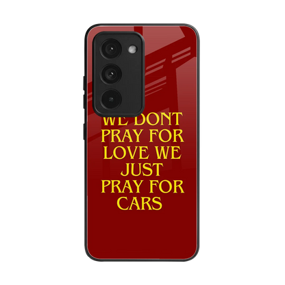 Pray For Cars back phone cover | glass case for redmi 15 5g