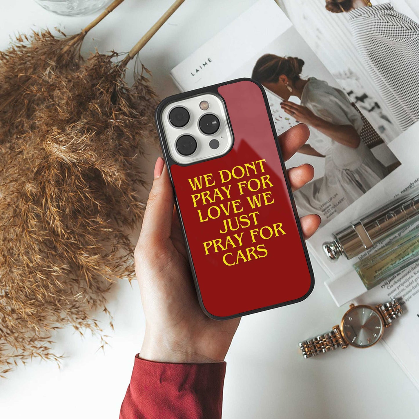Pray For Cars Phone Case for Iphone 16 | Glass Case