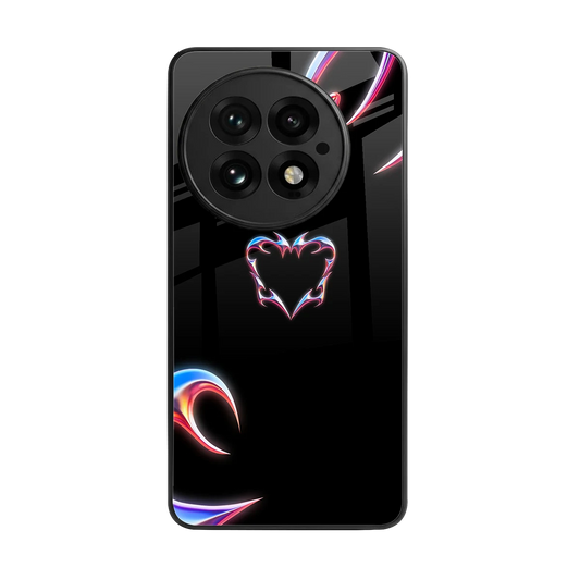 Prism Heart back phone cover | glass case for oneplus 13