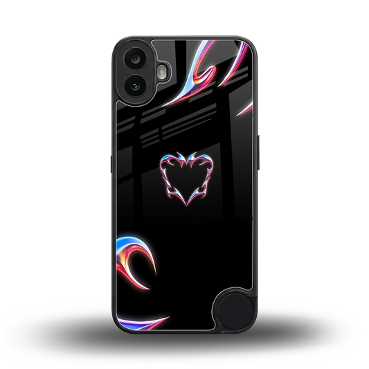 Prism Heart back phone cover | glass case for cmf nothing phone 1